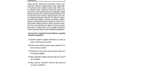 Sıradışı Analiz Yayınları TYT 10. Deneme Sınavı - Türkçe 35.  Soru