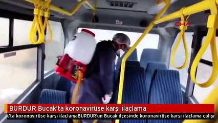 BURDUR Bucak'ta koronavirüse karşı ilaçlama