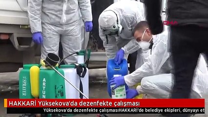 HAKKARİ Yüksekova'da dezenfekte çalışması