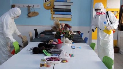 Ağrı'da okullar koronavirüse karşı dezenfekte edildi