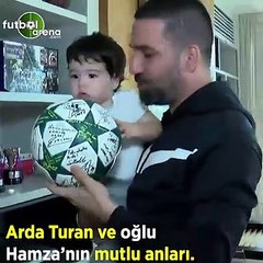 Arda Turan ve oğlu Hamza'nın mutlu anları