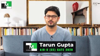 GATE 2020 Topper - Tarun Gupta AIR-8 (CE) - IES Master Regular Classroom Student
