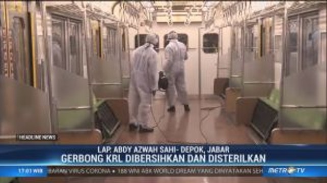Cegah Penyebaran Virus Corona, KRL Rutin Disemprot Disinfektan