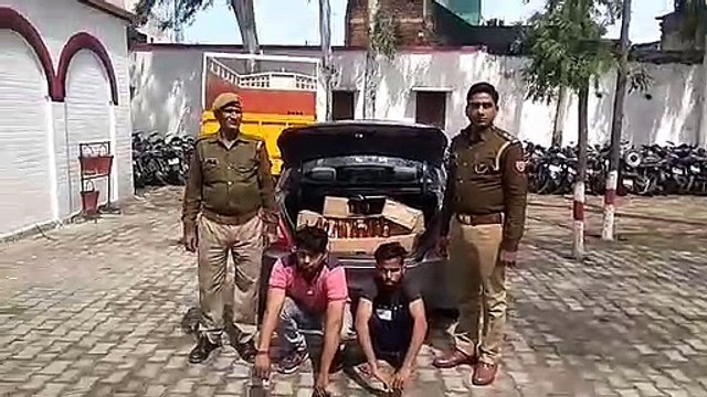 शामली: चेकपोस्शट पर पकड़ी शराब से भरी कार, दो तस्कर गिरफ्तार