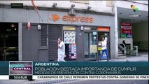 Argentinos destacan importancia de emergencia sanitaria declarada