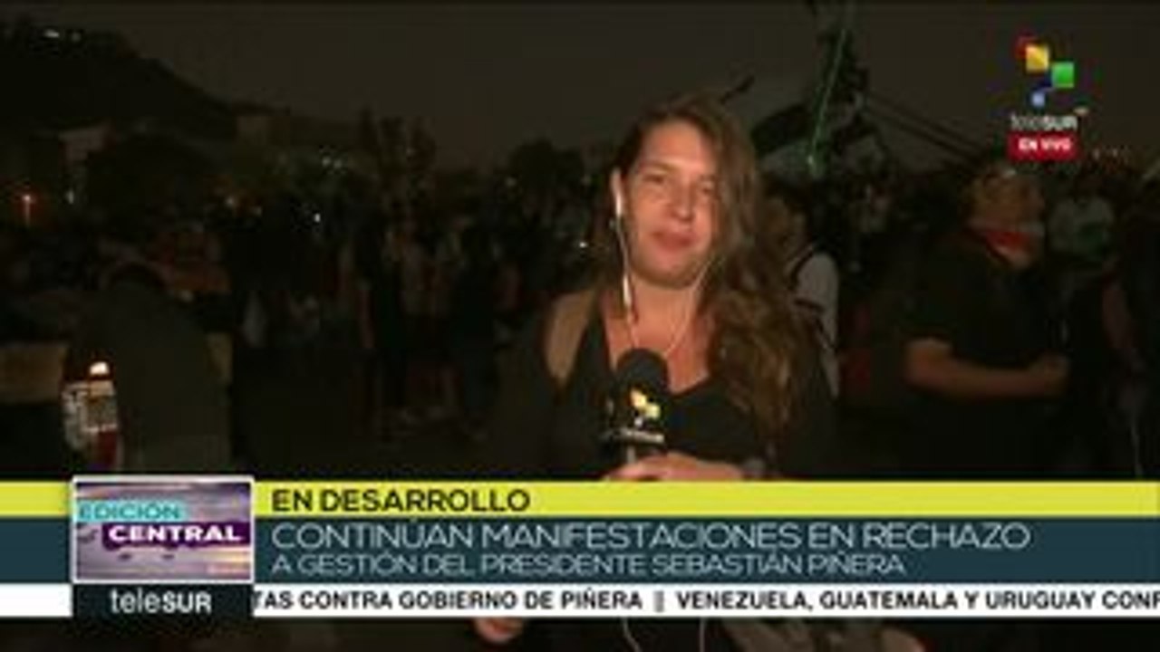 Dura jornada represiva contra manifestantes chilenos