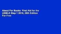 About For Books  First Aid for the USMLE Step 1 2018, 28th Edition  For Free