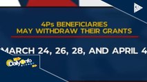 4Ps beneficiaries, patuloy na tatanggap ng ayuda sa kabila ng ECQ