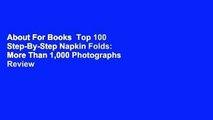 About For Books  Top 100 Step-By-Step Napkin Folds: More Than 1,000 Photographs  Review