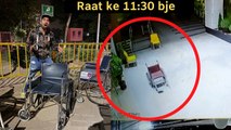 Live WHEEL CHAIR  moving GHOST RECORDED  IN  CCTV - CHANDIGARH