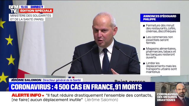 Coronavirus: pour Jérôme Salomon, la réponse à une telle situation, c'est la sérénité et l'application des consignes