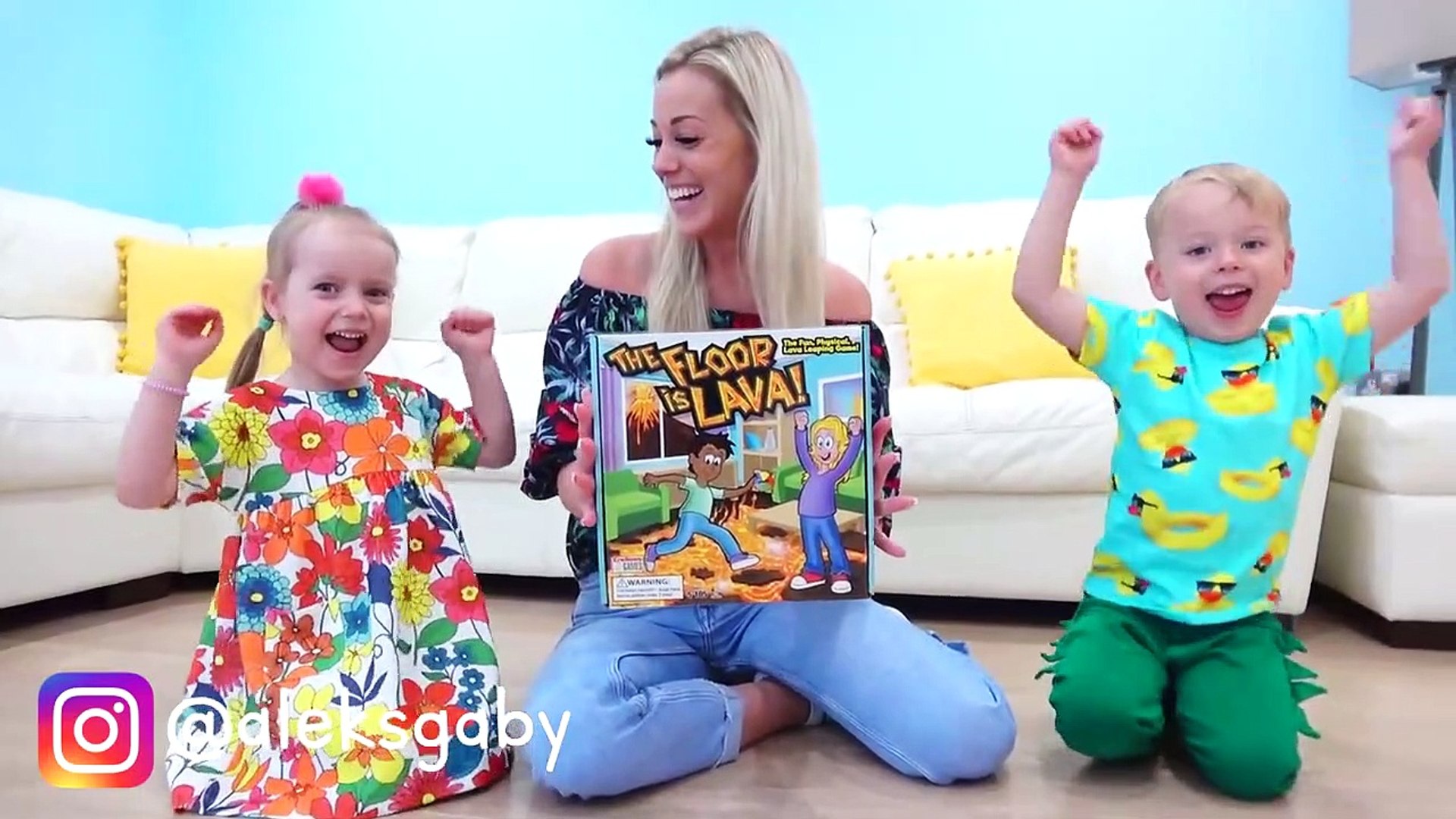 Gaby And Alex Play The Floor Is Lava Game With Mama Video Dailymotion