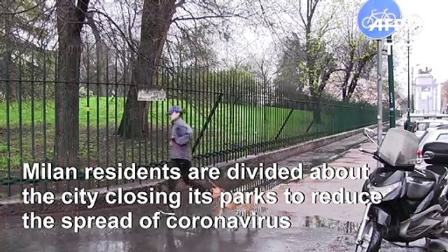 Coronavirus: Milan park closure divides residents