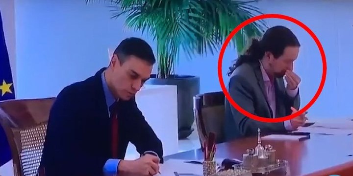RTVE toma por idiota a su audiencia: dice que Pablo Iglesias fue a Moncloa con mascarilla y en sus imágenes aparece sin ella