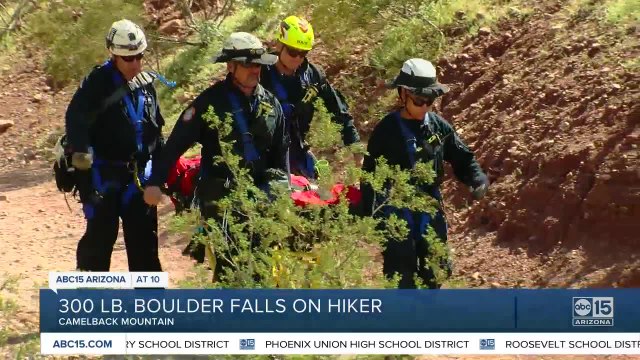 Man trapped under boulder rescued