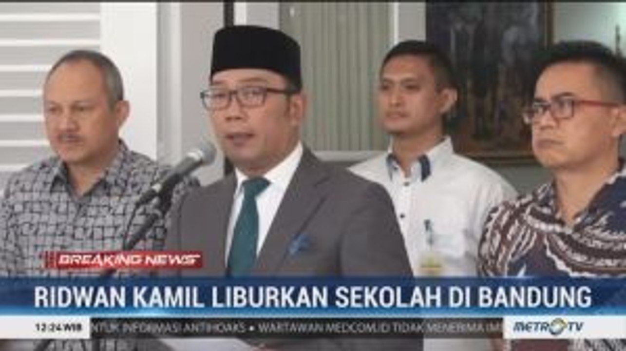 Ridwan Kamil  Liburkan Sekolah di Bandung