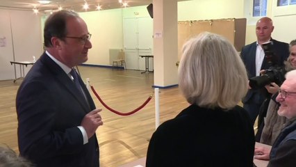 Municipales: François Hollande vient de voter à Tulle