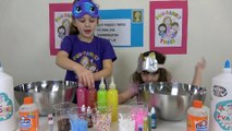 Sophia e Isabella Fazendo Slime Colorido Disney - Brincadeiras e Diversão Parte 1