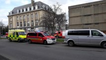 Tournai: gros déploiement de pompiers devant la clinique de la Dorcas