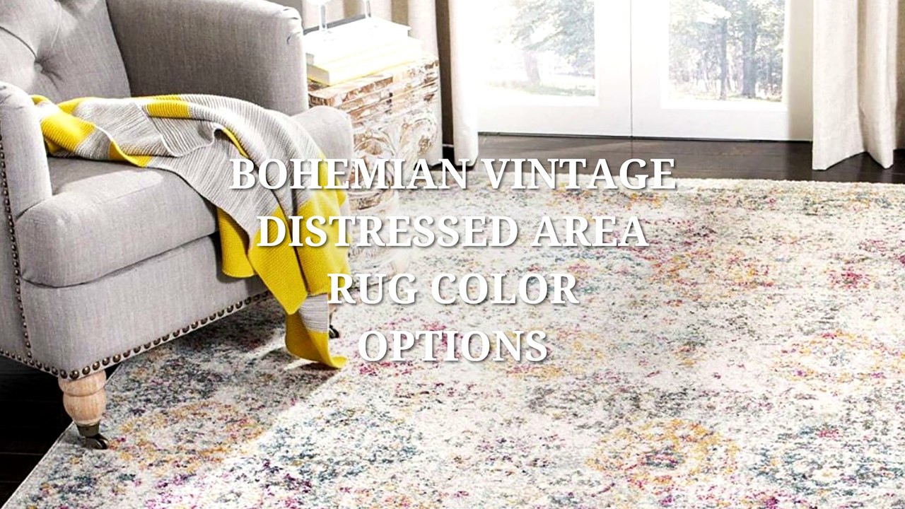 HOME INTERIOR DECORATING WITH AREA RUGS - VINTAGE DISTRESSED LOOK