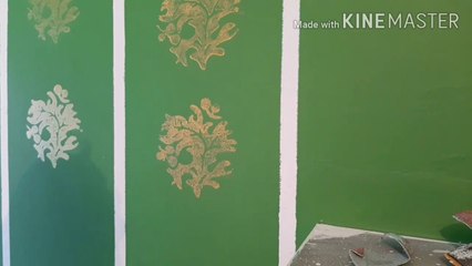 Tharmocol sponge flowar texture design on the decorative walls?