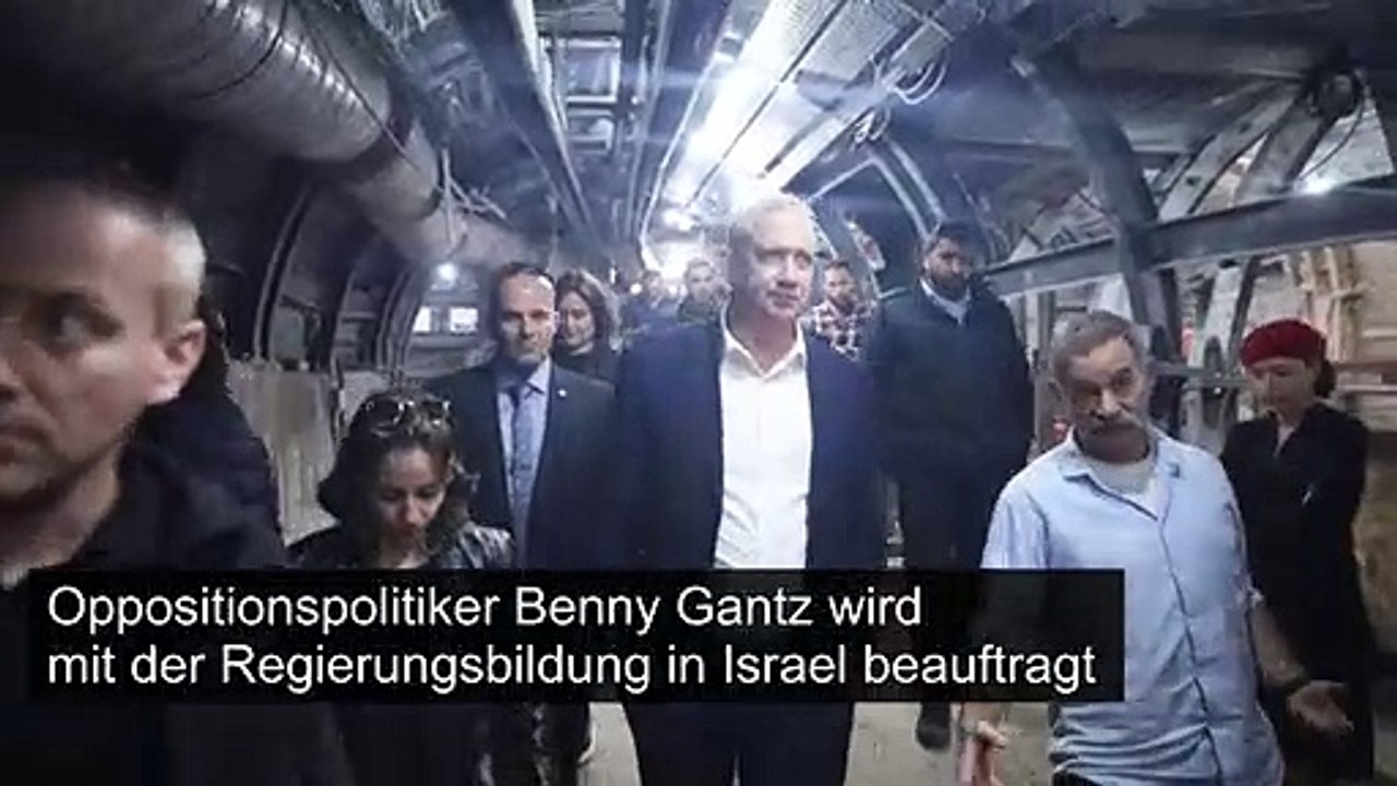 Oppositionspolitiker Gantz wird mit Regierungsbildung in Israel beauftragt