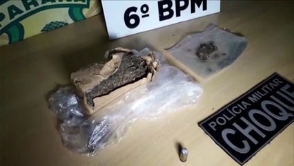 Download Video: Choque detém jovem com porções de maconha e munição calibre 380 no Periolo