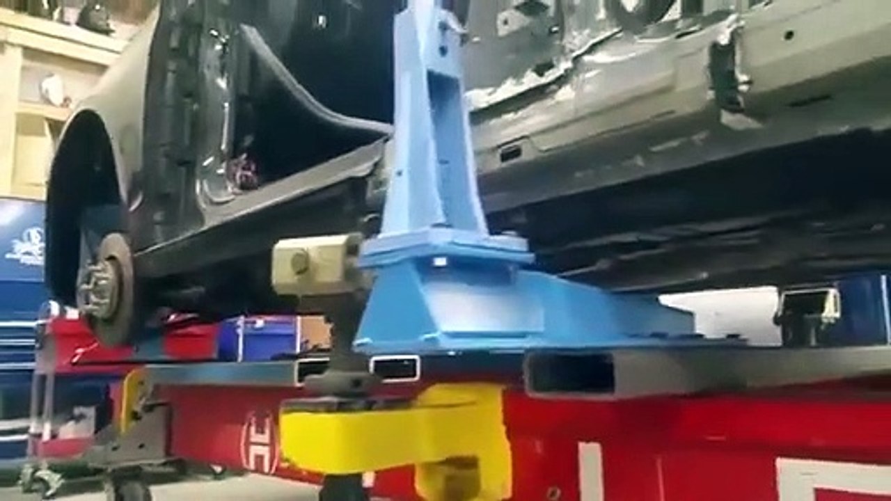 Repair & realignment of an Audi A3 chassis using the extremely accurate Celette Bench