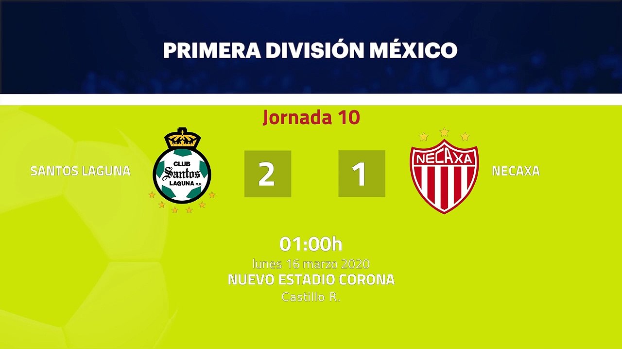 Resumen partido entre Santos Laguna y Necaxa Jornada 10 Liga MX - Clausura