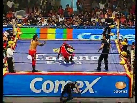 AAA Sin Limite 2009.10.30 Hidalgo - Match #01 Crazy Boy, Decnis & El Gato Eveready vs. Rio Bravo, Tigre Cota & Tito Santana