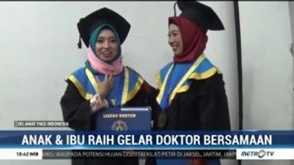 Ibu dan Anak Raih Gelar Doktor Tertua dan Termuda di ITS Secara Bersamaan