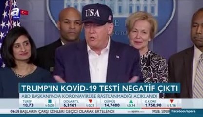 Trump'ın Coronavirus Testi Negatif Çıktı