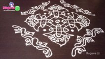 Easy Rangoli with Dots 7 x 3 x 3 Dots | Rangoli by Maguva TV | Beautiful Chukkala Muggulu | #10 | Simple Kolam
