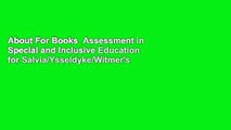 About For Books  Assessment in Special and Inclusive Education for Salvia/Ysseldyke/Witmer's