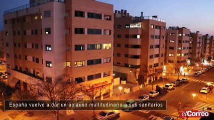 España vuelve a dar un aplauso multitudinario a sus sanitarios