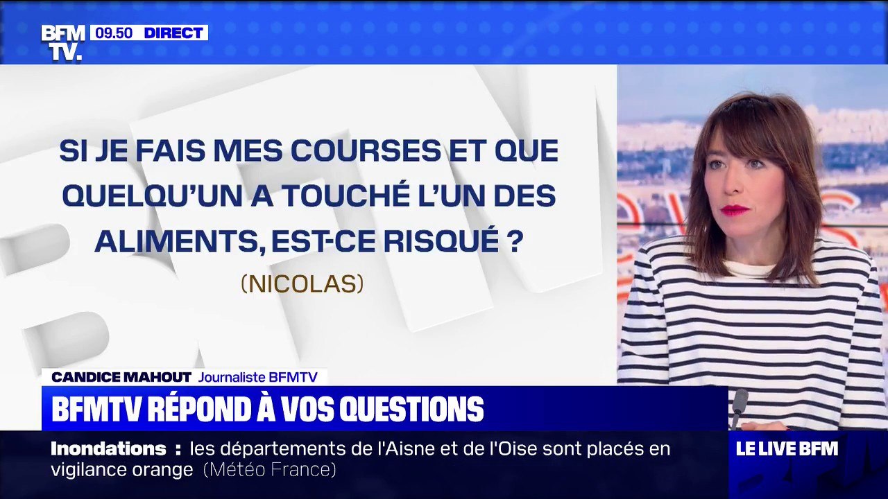 Coronavirus: si je fais mes courses et que quelqu'un a touché un des aliments, y a-t-il un risque ?