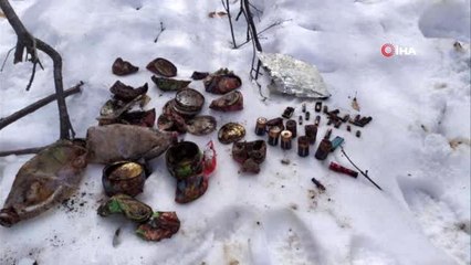 Ele geçirilen mühimmatlar böyle imha edildi