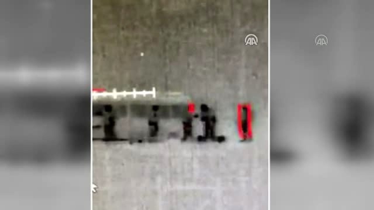 Yunan güvenlik güçlerinin sığınmacıya sert müdahalesi kamerada