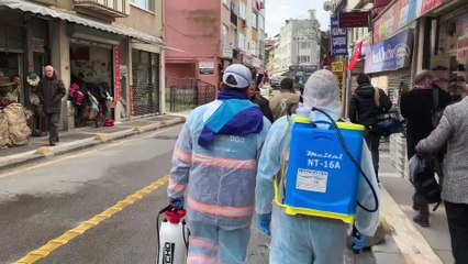 Üsküdar'da Kovid-19 önlemleri kapsamında bazı camiler ve iş yerleri dezenfekte edildi - İSTANBUL