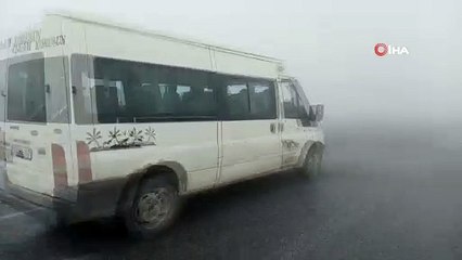 Kurubaş Geçidi’nde sis etkili oluyor