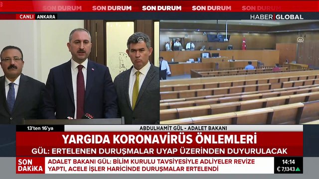Adalet Bakanı'ndan koronavirüs tedbirleriyle ilgili açıklama