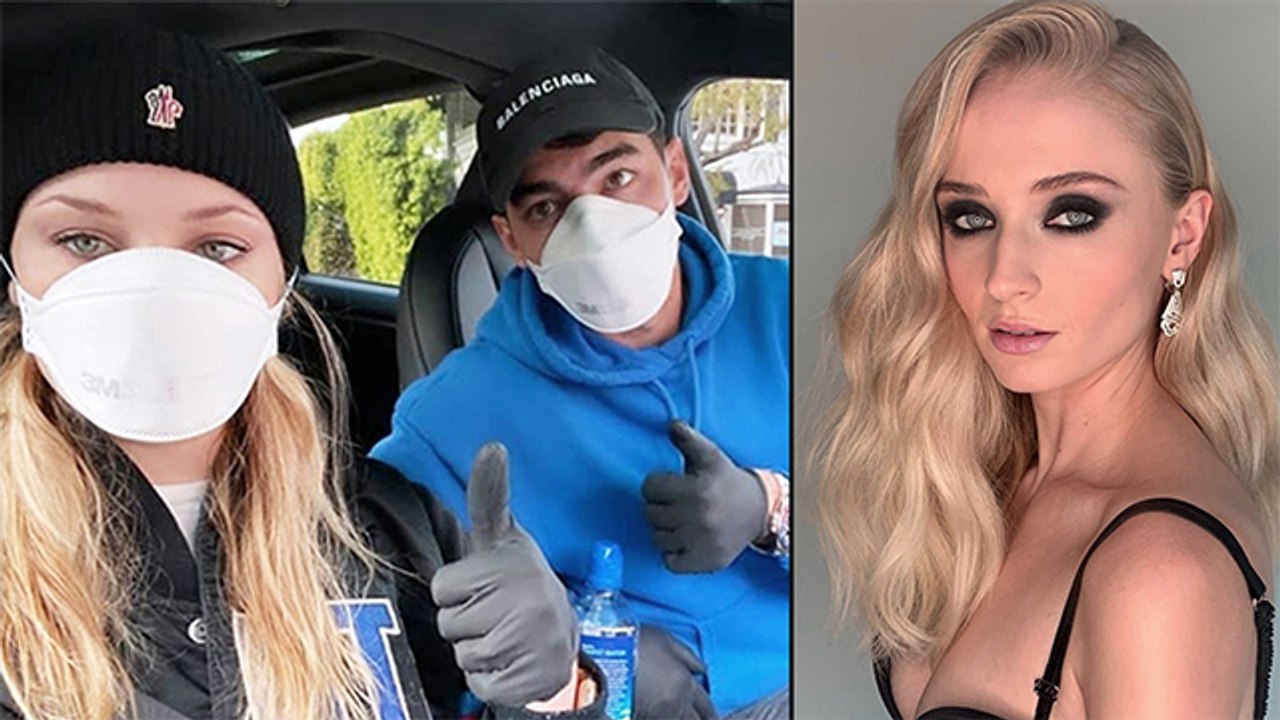 Sophie and Joe Jonas Don Masks & Gloves To Be S...