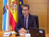 Feijóo mantiene una videoconferencia con los principales partidos gallegos