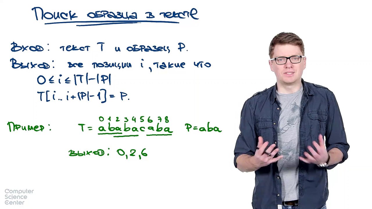 70 - Алгоритмы. Поиск образца в тексте