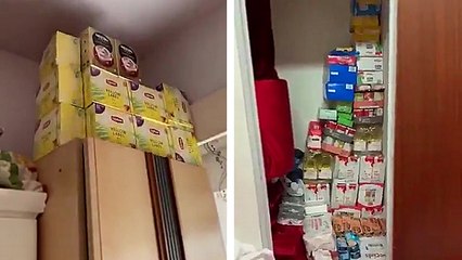 Des stocks de nourriture pendant le coronavirus