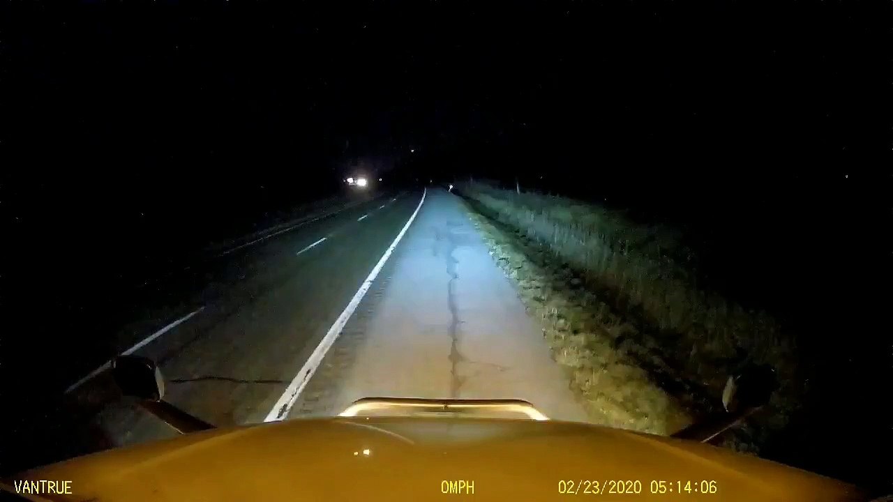 Truck Tips Over After Leaving Highway