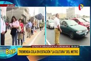 Estado de emergencia: decenas hacen colas para ir a trabajar en av. Javier Prado