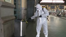 UME desplegada en València trabaja en labores de desinfección
