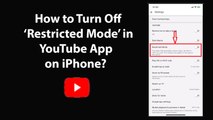 How to Turn Off Restricted Mode in YouTube App on iPhone?
