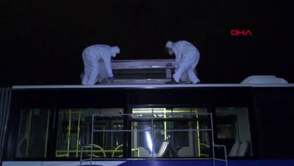 ANKARA Umreden dönenlerin taşındığı otobüsler, dezenfekte edildi